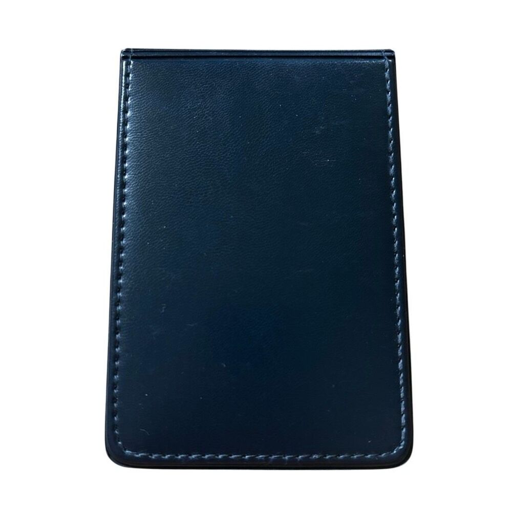Leeds Blue Faux Leather Pocket Memo Pad Holder Executive Notepad 5.25" x 3.5"